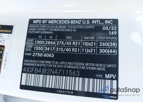 2022 Mercedes-Benz Gle 350 from USA, damaged, VIN 4JGFB4JB2NA711563